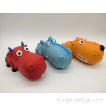 Jouet de chien de latex drôle hippo